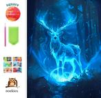 Diamond Painting verlicht hert 50x40cm (vierkant), Verzenden, Nieuw, Knutselwerk