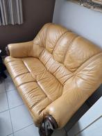 lederen zetel 2 en 3zit, Huis en Inrichting, Ophalen, Gebruikt, Klassiek, 150 tot 200 cm