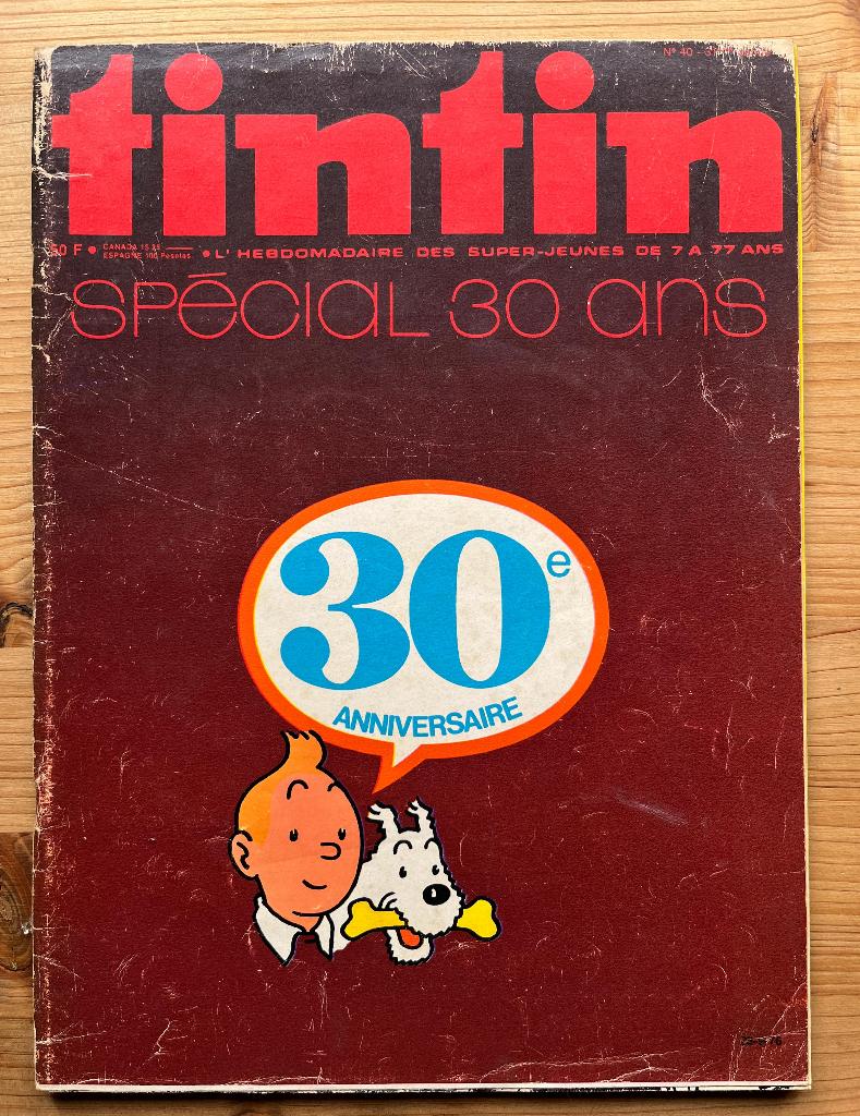 JOURNAL TINTIN N40 1976 30 ANS, Enlèvement ou Envoi, Une BD, Utilisé, Édition Lombard