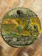 Assiette ancienne en céramique avec l'inscription : De Morg, Enlèvement ou Envoi