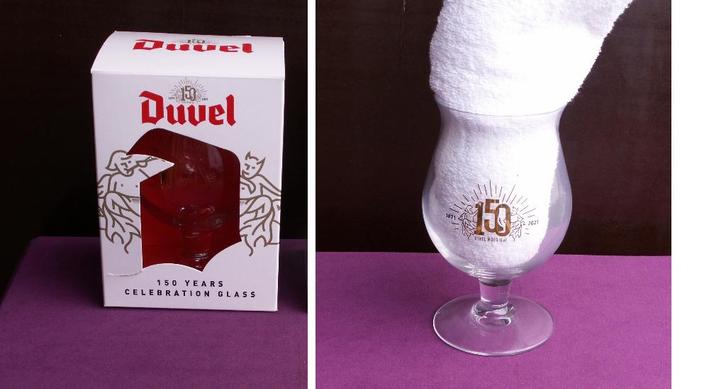 Bierglas, Duvel 150 Years., Verzamelen, Biermerken, Nieuw, Glas of Glazen, Duvel, Ophalen of Verzenden