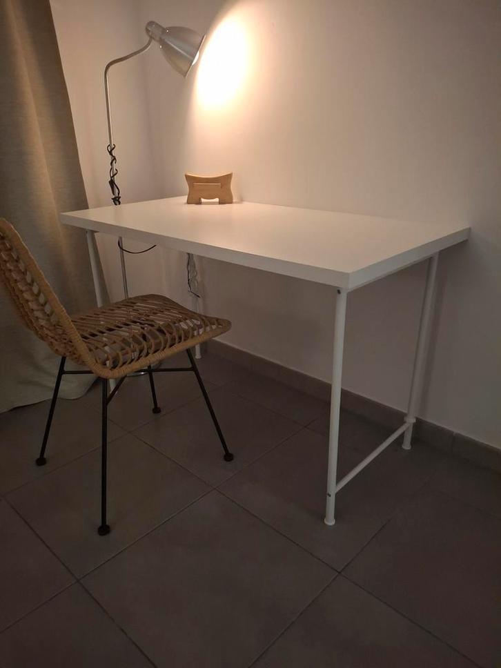 Bureau IKEA LAGKAPTEN / SPÄND 120x60 blanc – excellent état, Maison & Meubles, Bureaux, Comme neuf