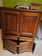 Opbergkast in donker bruine eik., Antiek en Kunst, Ophalen