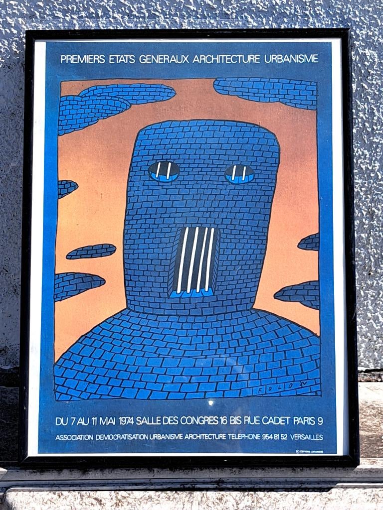 lithographie de jean michel folon, Ophalen of Verzenden