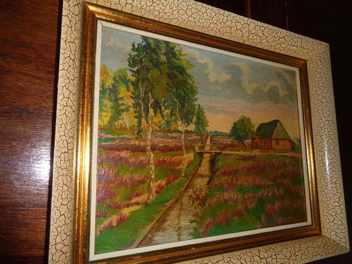 *R. Verbeke (1929) -Mooie schilderij -Vermeld in PIRON, BAS, Antiek en Kunst, Kunst | Schilderijen | Klassiek, Ophalen of Verzenden