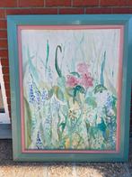 Zelfgemaakt schilderij met massief houten kader, Huis en Inrichting, Ophalen, Minder dan 50 cm, Gebruikt, Oorspronkelijke maker