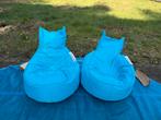 2 Zitzakken, Huis en Inrichting, Ophalen, Gebruikt, Blauw, Zitzak