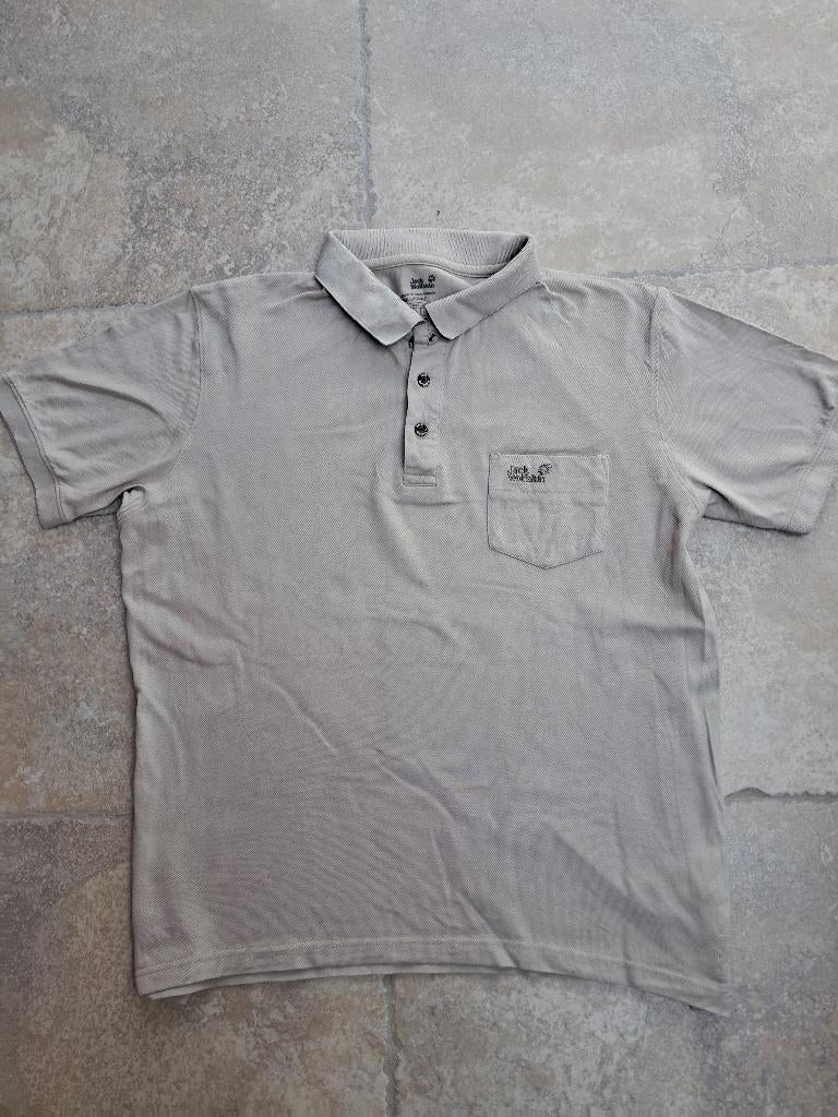 Merk Jack Wolfskin: polo mt Large (zie foto's), Kleding | Heren, Polo's, Maat 52/54 (L), Jack wolfskin, Beige, Ophalen of Verzenden