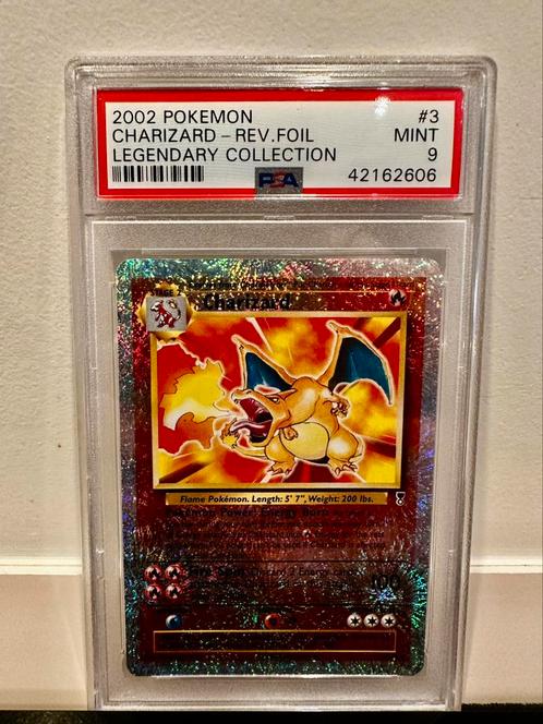Legendary Collection Charizard Reverse Holo – PSA 9, Hobby en Vrije tijd, Verzamelkaartspellen | Pokémon, Zo goed als nieuw, Ophalen