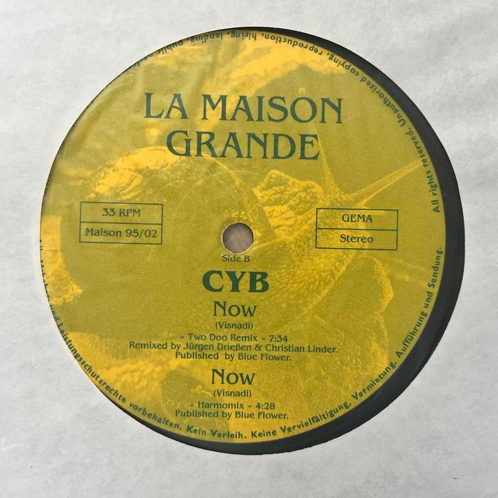 CYB – Now (1995, La Maison Grande), Cd's en Dvd's, Vinyl | Dance en House, Gebruikt, Techno of Trance, 12 inch, Verzenden