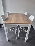 Keukentafel (type bartafel)met 4 stoelen, Huis en Inrichting, Ophalen, 100 tot 150 cm, 50 tot 100 cm, Zo goed als nieuw