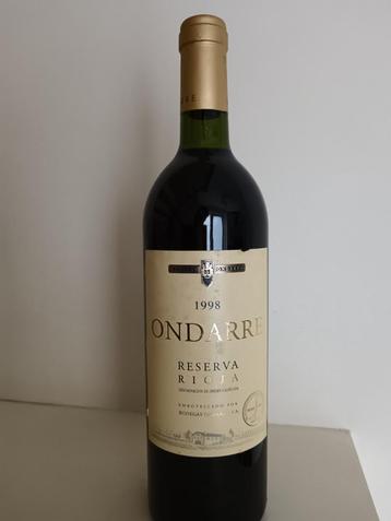 Verzamelaarswijn 1998 Rioja Ondarre beschikbaar voor biedingen