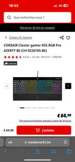 Clavier K55 Corsair Gaming, Comme neuf