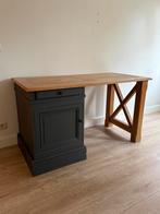 Grijze bureau in eik, Ophalen, Zo goed als nieuw, Bureau
