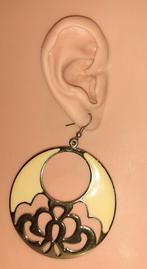 oorbellen schijfjes filigrijn geel, Handtassen en Accessoires, Oorbellen, Overige materialen, Hangers, Verzenden, Geel