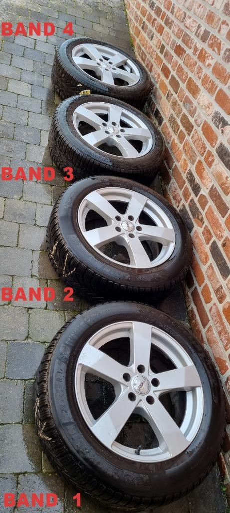 4 velgen Dezent TU zilver met 4 winterbanden, Autos : Pièces & Accessoires, Pneus & Jantes, Pneus et Jantes, Pneus hiver, 17 pouces