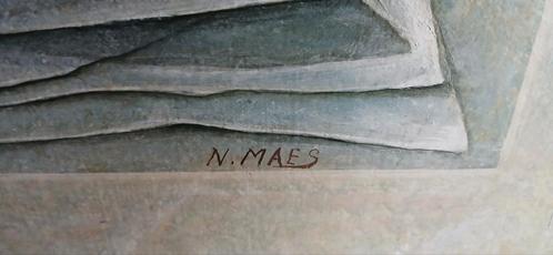 Abstract schilderwerk Noel Maes., Antiek en Kunst, Kunst | Schilderijen | Abstract, Ophalen
