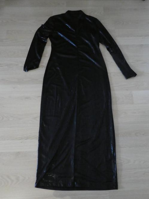 Maxi Kleed Wetlook Croco Motief Zwart, Kleding | Dames, Jurken, Nieuw, Zwart, Ophalen of Verzenden