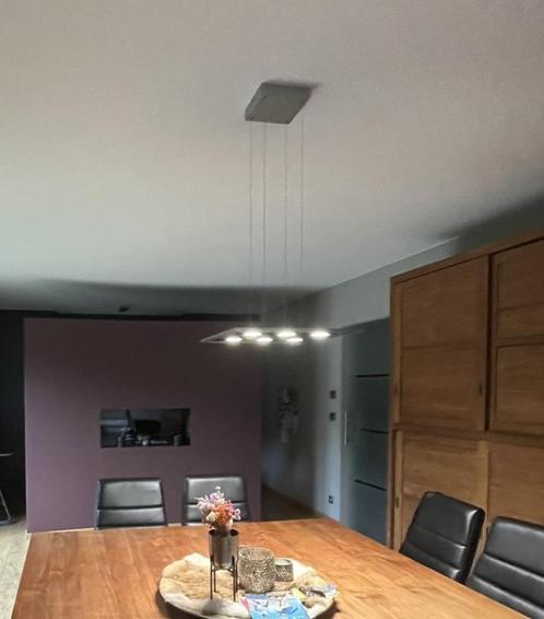 Vierkante aluminium hanglamp TD-Lighting, Huis en Inrichting, Lampen | Hanglampen, Zo goed als nieuw, 50 tot 75 cm, Metaal, Overige materialen