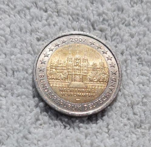 2 euro Duitsland 2007 Schwerin Meckelenburg-Vorpommern 🇩🇪, Postzegels en Munten, Munten | Europa | Euromunten, Losse munt, 2 euro