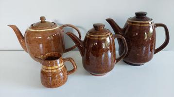 Vintage Oost-Duitse Rheinsberg set: 2x koffie, thee en melk