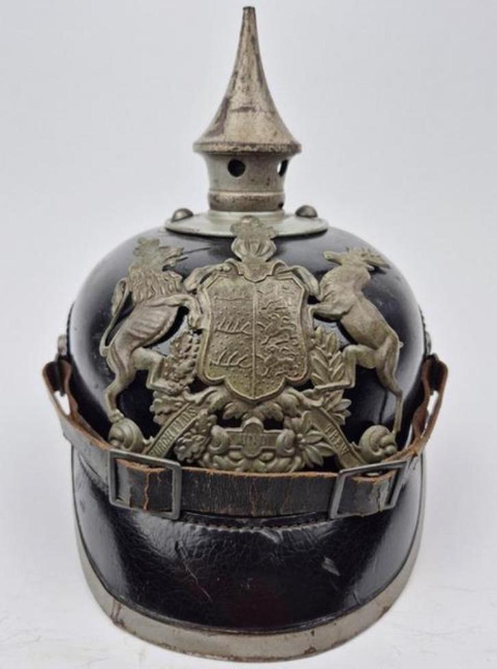M15 Pickelhaube, pinhelm Württemberg WO1. WW1, Verzamelen, Militaria | Algemeen, Helm of Baret, Verzenden