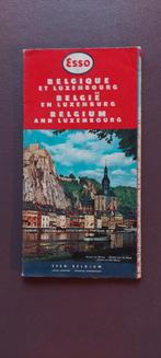 ESSO Wegenkaart België en Luxemburg.  Jaar 1958 .Zeldzaam, Gelezen, Ophalen of Verzenden, België