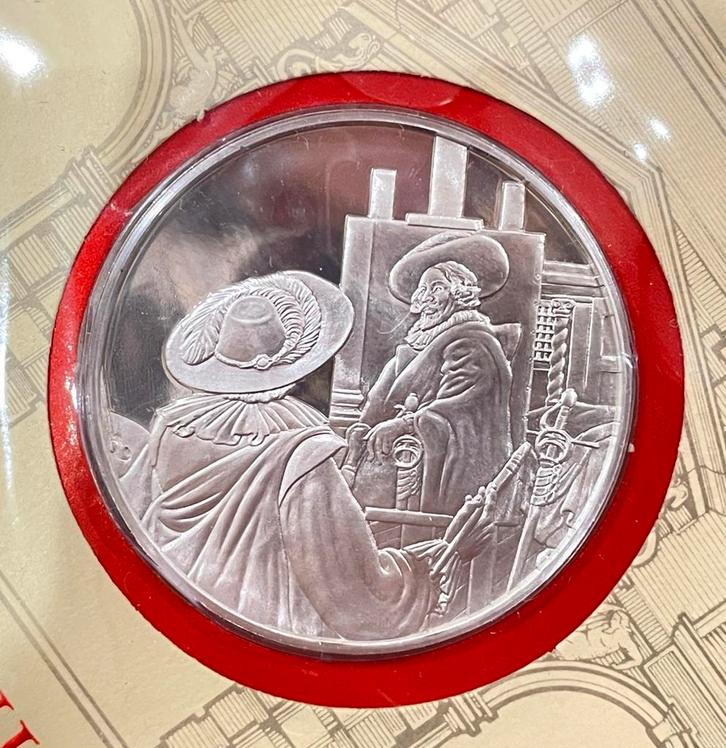 Massief Sterling Silver munt Rubens, Postzegels en Munten, Aandelen en Waardepapieren, Ophalen of Verzenden