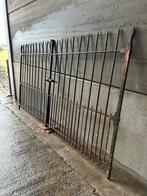 Mooi antiek dubbel hekken landelijke poort vol smeedijzeren, Ophalen, Gebruikt, IJzer, Draaipoort