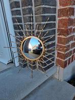 Miroir solaire en fer forgé 54,5 cm, verre convexe 18 cm, Enlèvement ou Envoi, Moins de 100 cm, Rond, Comme neuf