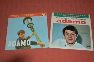 twee mooie EP 45t vinylsingels van ADAMO beschikbaar voor biedingen