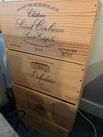 Caisse bois vide 6 bouteilles vins château 2018-2019, Enlèvement ou Envoi, Moins de 35 cm, Comme neuf, Moins de 40 cm