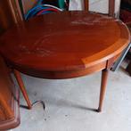 Ronde massieve tafel uitklapbaar, Huis en Inrichting, Ophalen, Zo goed als nieuw