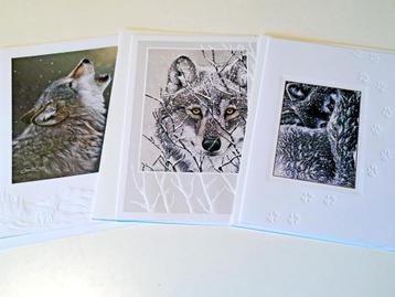 Wolf kerst-, verjaardag- en postkaarten - 180 stuks beschikbaar voor biedingen