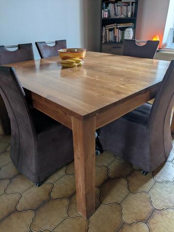 table carrée en véritable TECK massif ( sentiers du monde), Maison & Meubles, Tables | Tables à manger, Teck, 100 à 150 cm, Carré