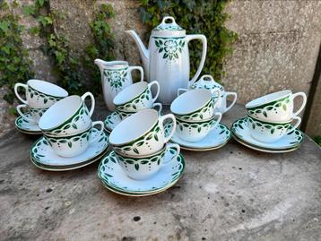 12 delig porseleinen art deco koffieservies KPM beschikbaar voor biedingen