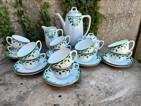 12 delig porseleinen art deco koffieservies KPM, Antiek en Kunst, Antiek | Servies compleet, Ophalen