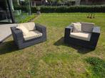 Tuinset met kussens, Tuin en Terras, Tuinsets en Loungesets, Zo goed als nieuw, Loungeset, Wicker, Stoel