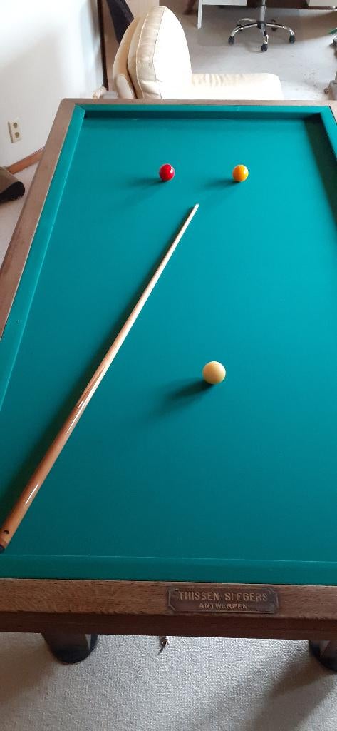 biljart, Sport en Fitness, Biljarten en Poolen, Zo goed als nieuw, Biljarttafel, Ophalen