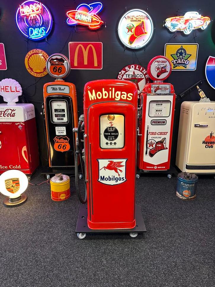 Unieke benzinepomp Martin & Schwartz 80 Mobilgas Gas Pump, Verzamelen, Automaten | Overige, Gebruikt, Ophalen