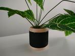 ART houten pot voor kunstplanten 13cm x11 cm, Tuin en Terras, Overige materialen, Rond, Binnen, Ophalen of Verzenden