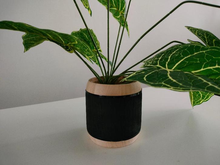 ART pot bois pour plantes artificielles 13cm x11 cm, Jardin & Terrasse, Pots de fleurs, Comme neuf, Autres matériaux, Intérieur