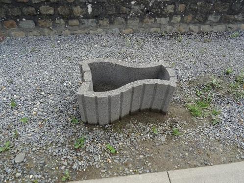 Bloembak Cynthia beton antraciet 35x58x25 cm, Tuin en Terras, Bloembakken en Plantenbakken, Gebruikt, Beton, Tuin, Ophalen