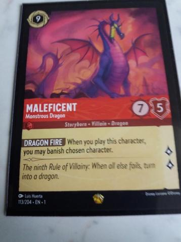 Lorcana Maleficent monstrous dragon