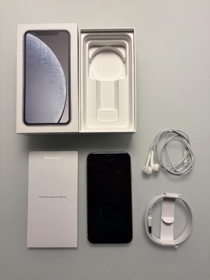 Iphone XR met toebehoren, Telecommunicatie, Mobiele telefoons | Apple iPhone, Gebruikt, 64 GB, Zonder abonnement, Zonder simlock