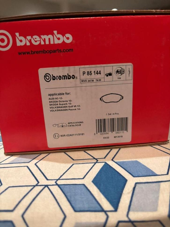 plaquettes de frein Brembo Golf 7 GTI 230pk, Autos : Pièces & Accessoires, Freins & Transmission, Audi, Volkswagen, Enlèvement ou Envoi