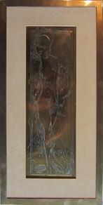 Bronzen plaquette Naakte vrouw, Antiek en Kunst, Ophalen of Verzenden