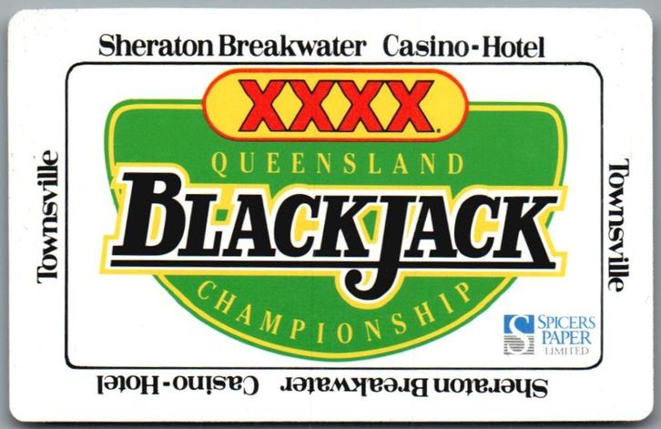 speelkaart - LK13314 - Queensland blackjack championship, Verzamelen, Speelkaarten, Jokers en Kwartetten, Zo goed als nieuw, Speelkaart(en)