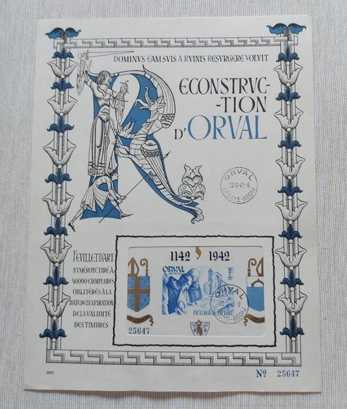 Belgium 1942 - OBP/COB Bl 19 - 800 jaar Orval/Ans d’Orval, Timbres & Monnaies, Timbres | Europe | Belgique, Affranchi, Envoi