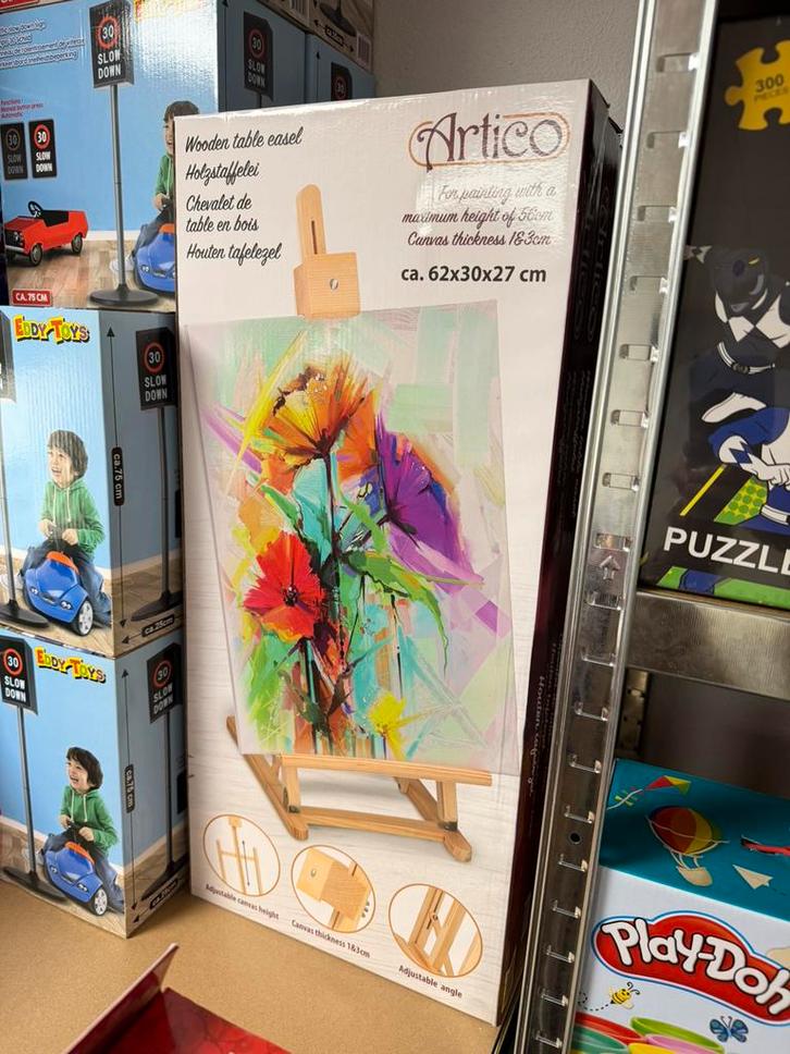 Artico Tafelezel Houten Schildersezel in hoogte Verstelbaar, Hobby en Vrije tijd, Schilderen, Nieuw, Ezel, Ophalen of Verzenden